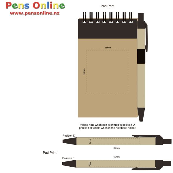 Eco Notepad With Pen - PT899066 - template