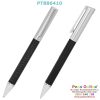 Regalia Pen - chrome and black leather-look pen