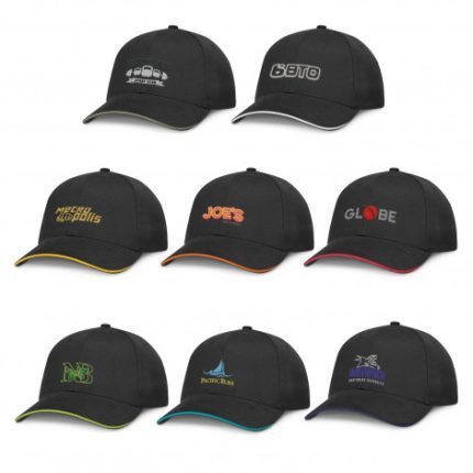Brushed Cotton Cap - Black with Trim | PT887435 | Main